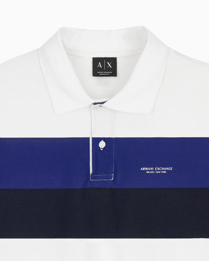 regular fit polo shirt in cotton piqué with rib details