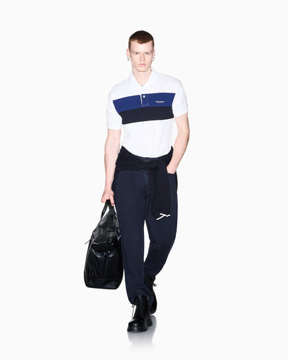 regular fit polo shirt in cotton piqué with rib details