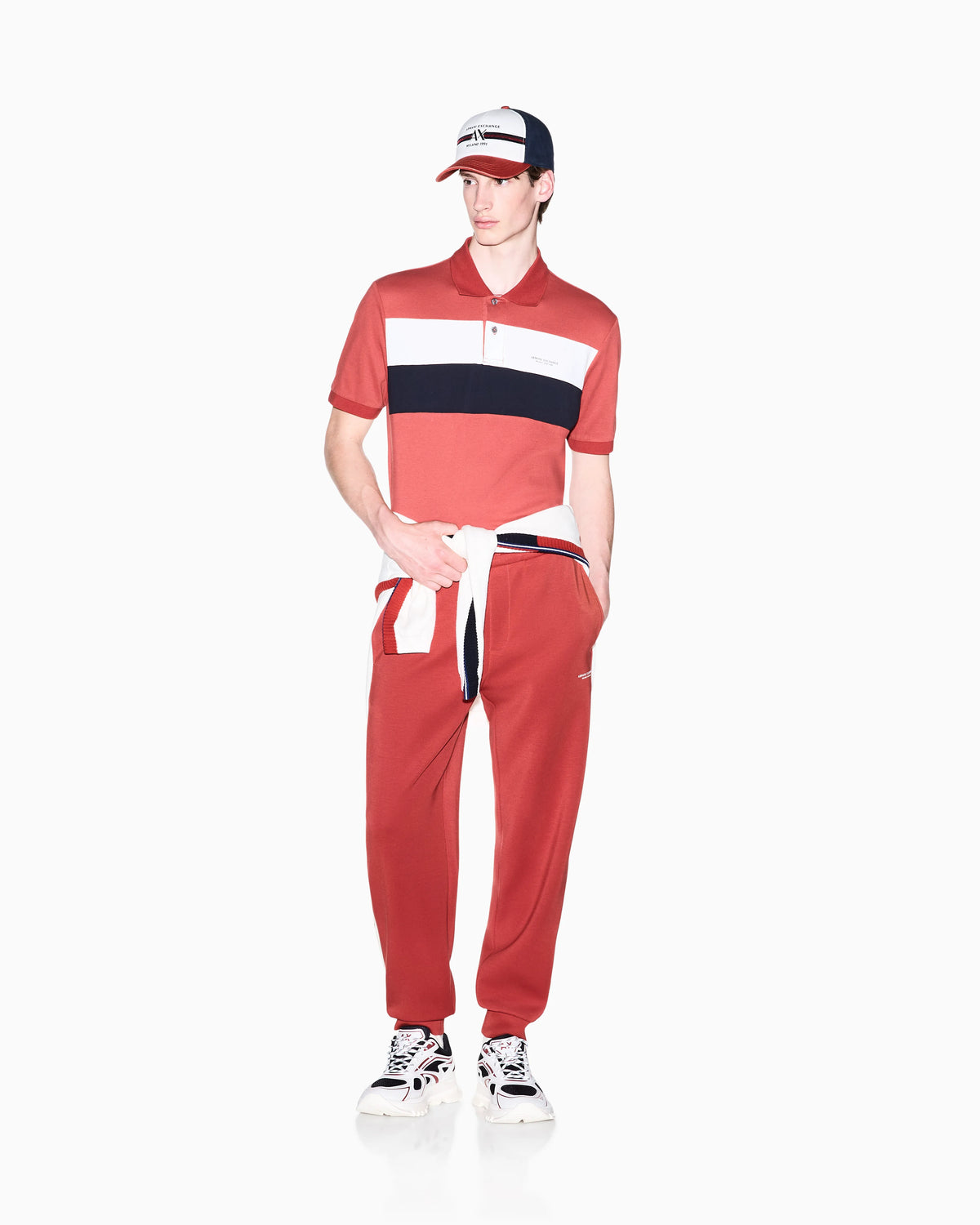 regular fit polo shirt in cotton piqué with rib details