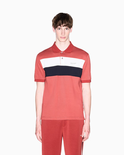 regular fit polo shirt in cotton piqué with rib details