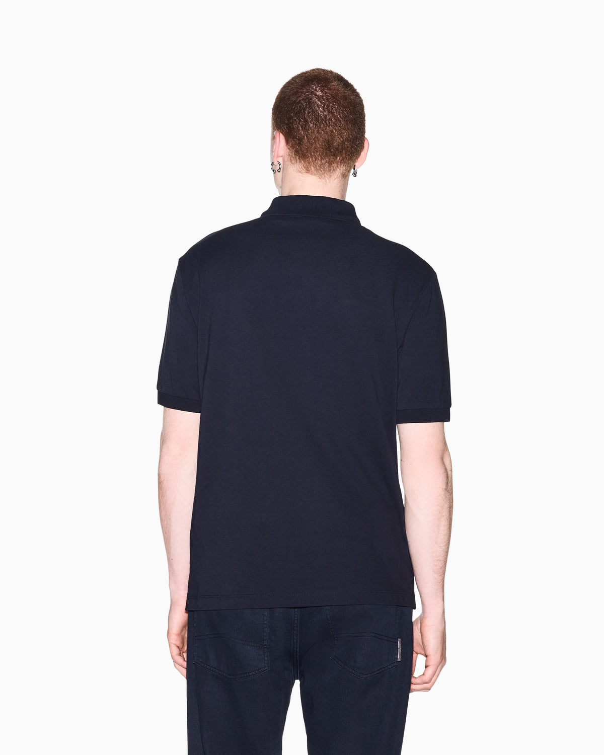 regular fit polo shirt in cotton piqué with rib details