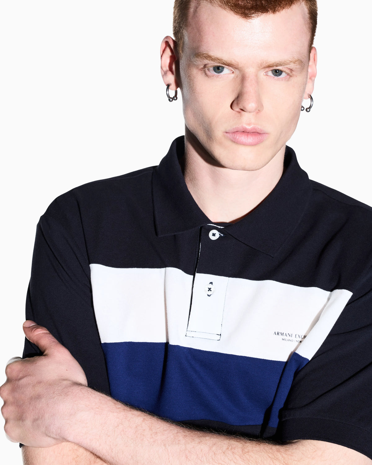 regular fit polo shirt in cotton piqué with rib details