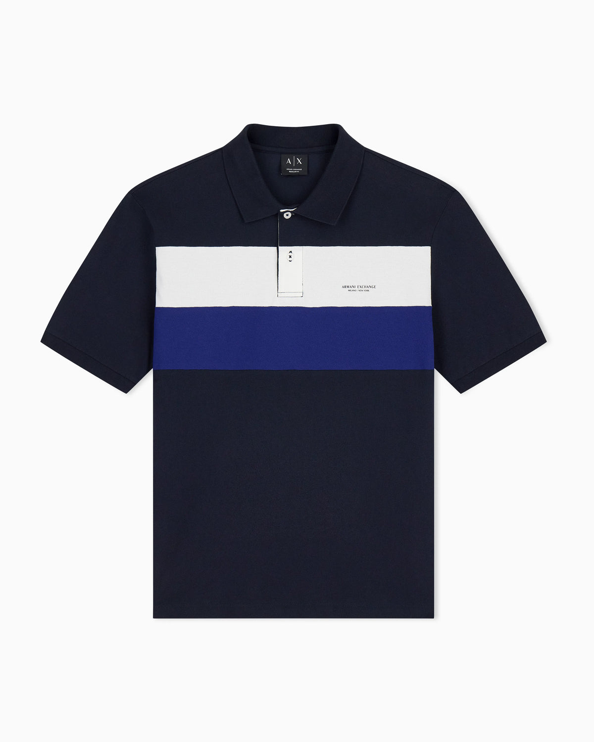 regular fit polo shirt in cotton piqué with rib details
