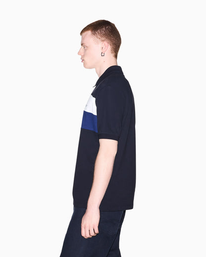regular fit polo shirt in cotton piqué with rib details