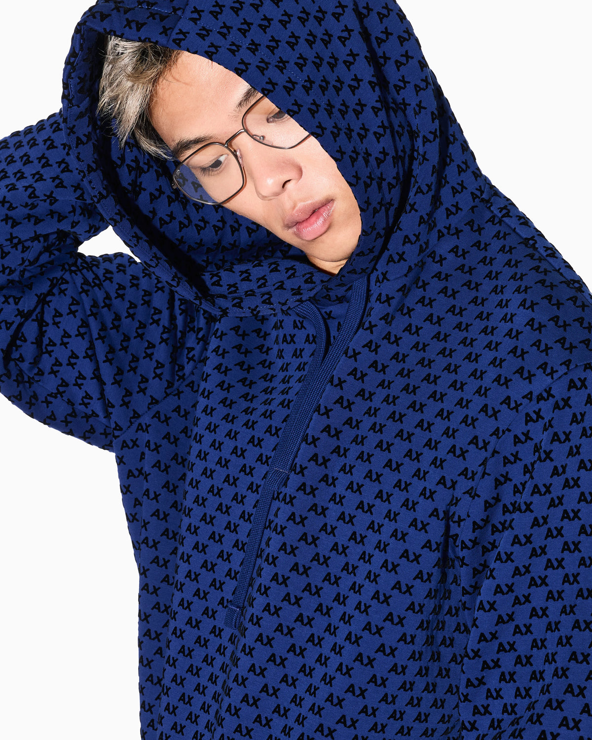 Sweatshirt with regular fit in bonded stretch cotton