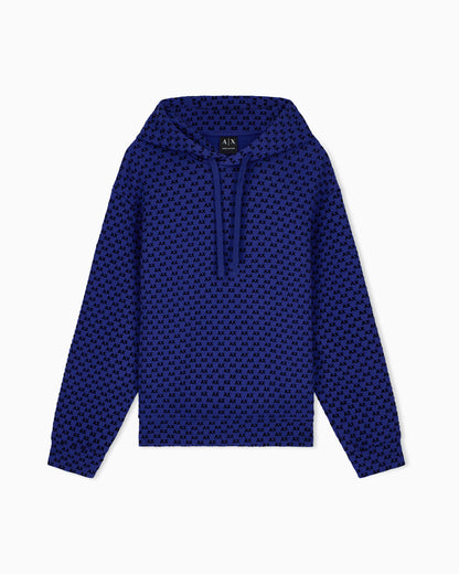 Sweatshirt with regular fit in bonded stretch cotton