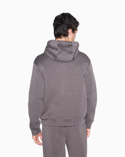 Sweatshirt with regular fit in bonded stretch cotton