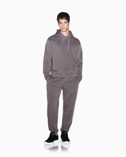 Sweatshirt with regular fit in bonded stretch cotton