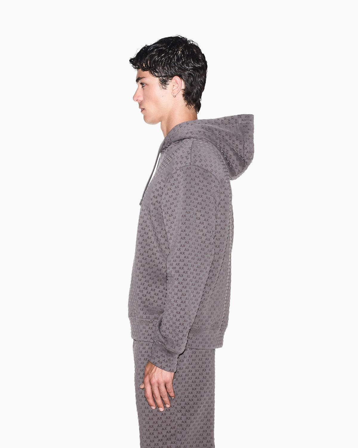 Sweatshirt with regular fit in bonded stretch cotton