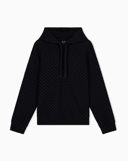 Sweatshirt with regular fit in bonded stretch cotton