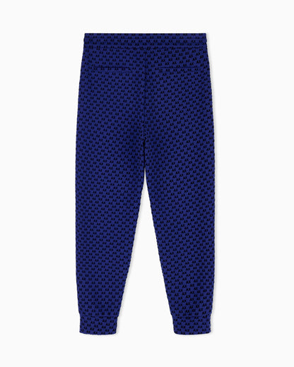 regular fit Jersey pants with bonded stretch