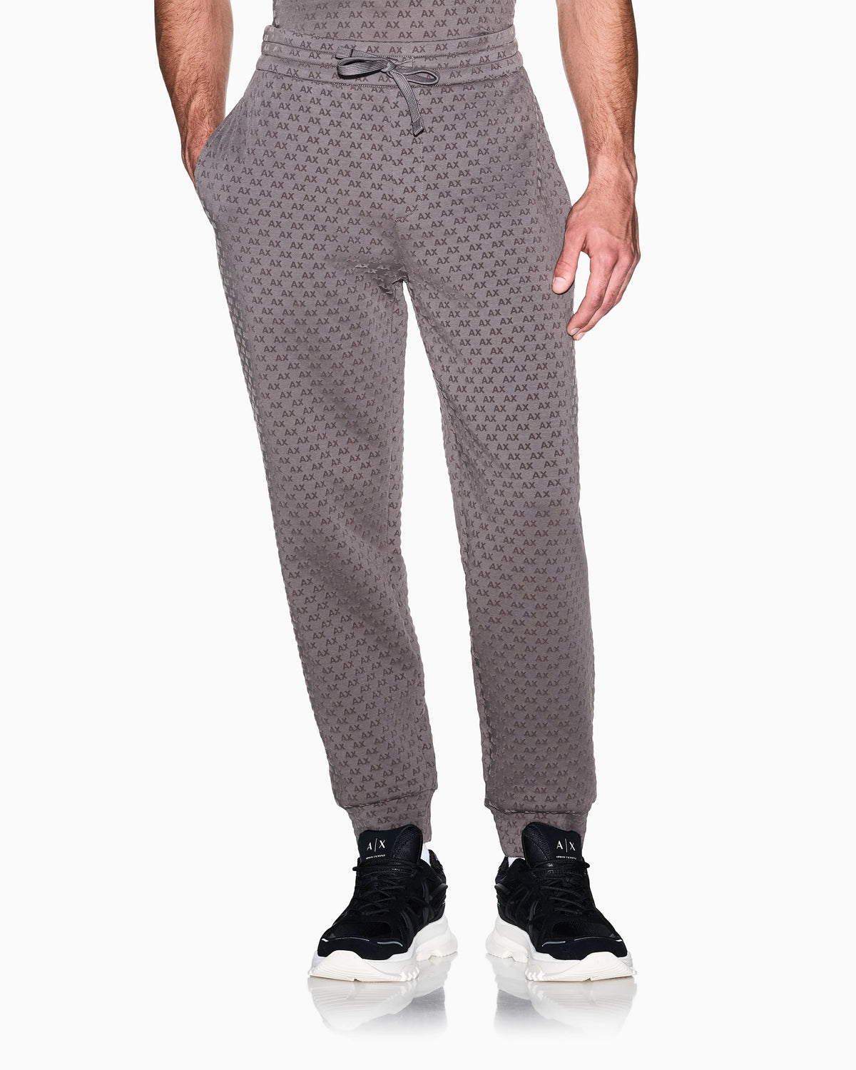 regular fit Jersey pants with bonded stretch