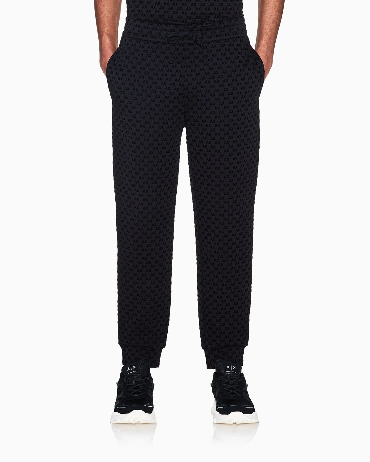 regular fit Jersey pants with bonded stretch