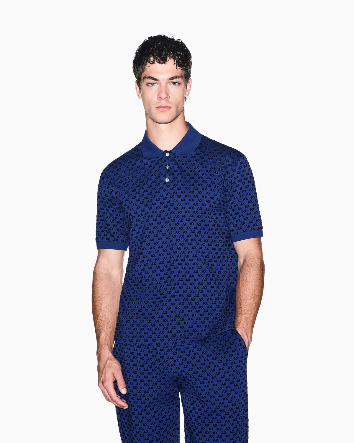 regular fit polo shirt in cotton jersey