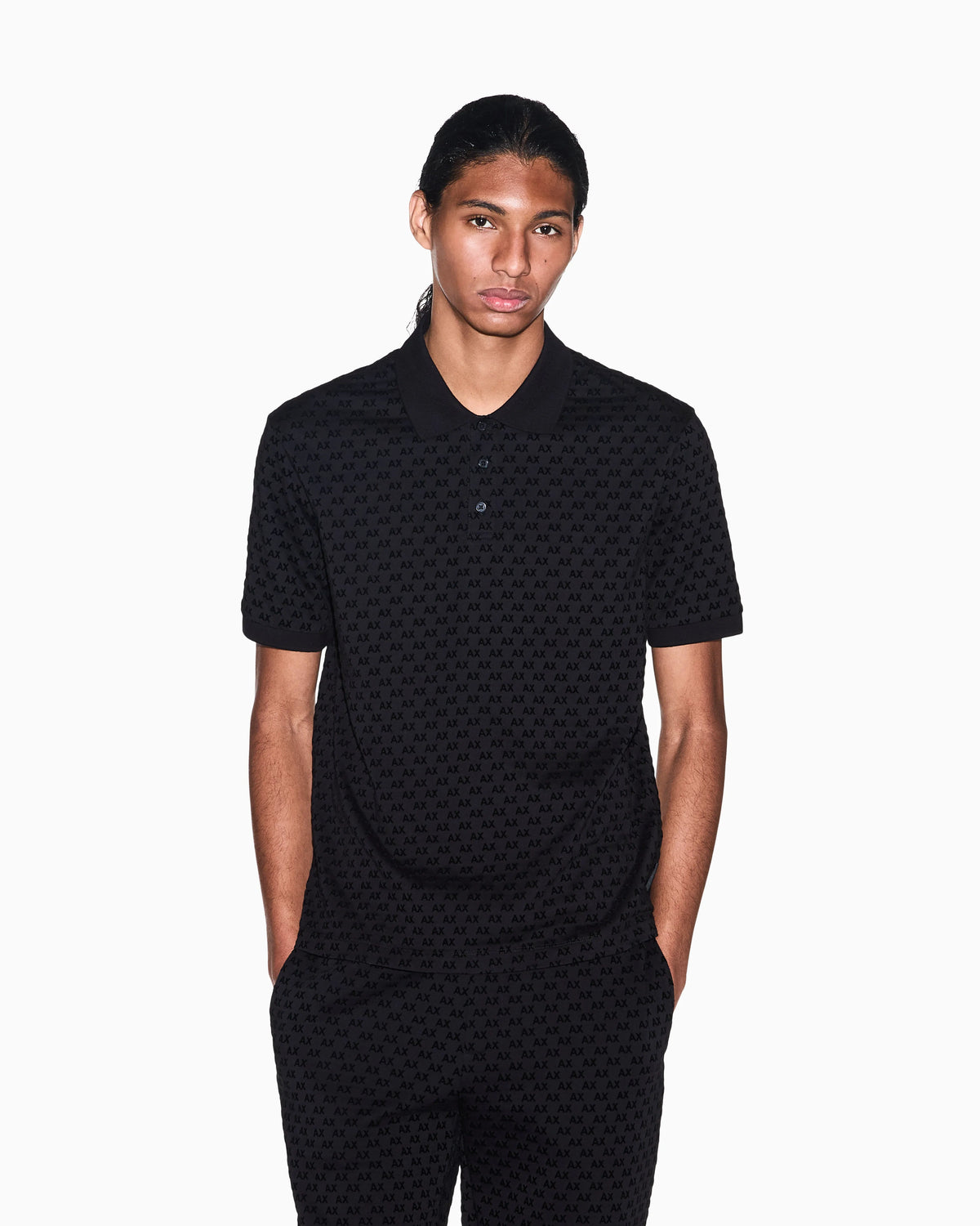 regular fit polo shirt in cotton jersey