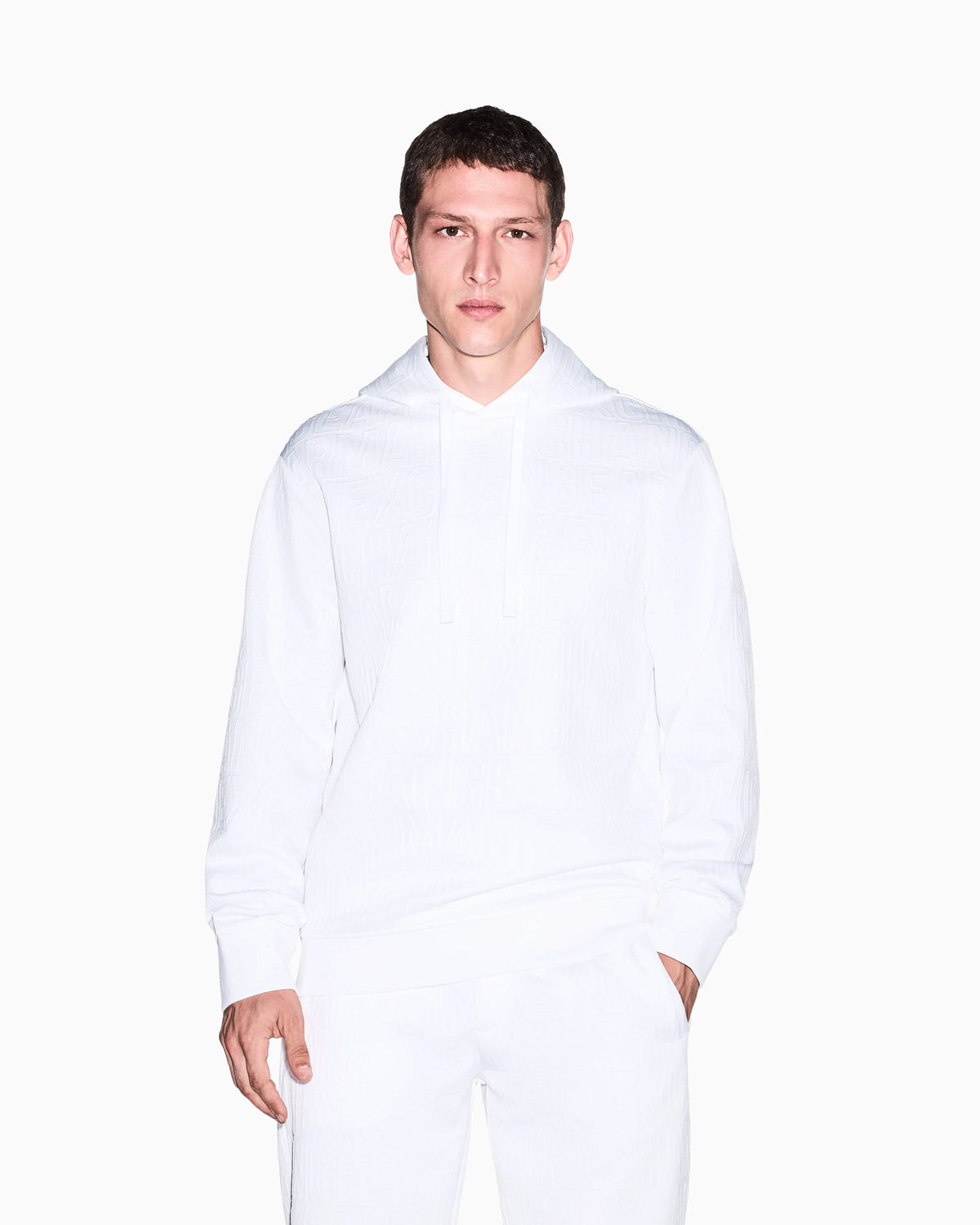 sweatshirt in stretch jacquard jersey