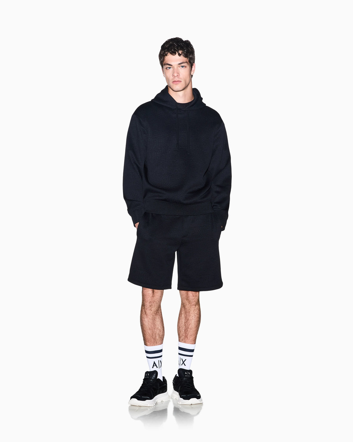 sweatshirt in stretch jacquard jersey