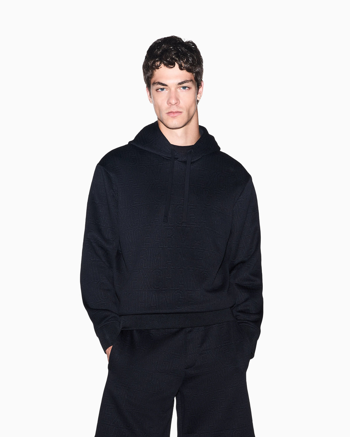 sweatshirt in stretch jacquard jersey