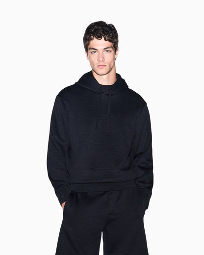 sweatshirt in stretch jacquard jersey