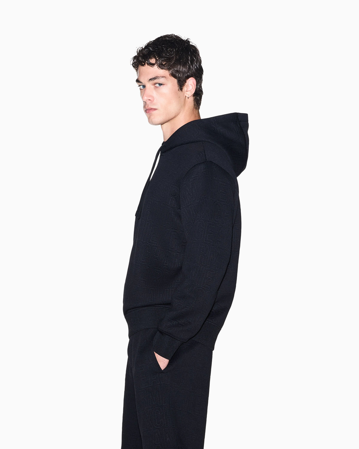 sweatshirt in stretch jacquard jersey