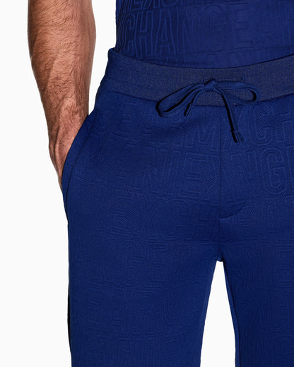 regular fit trousers in stretch jacquard jersey