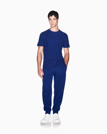 regular fit trousers in stretch jacquard jersey
