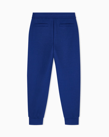 regular fit trousers in stretch jacquard jersey