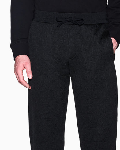 regular fit trousers in stretch jacquard jersey