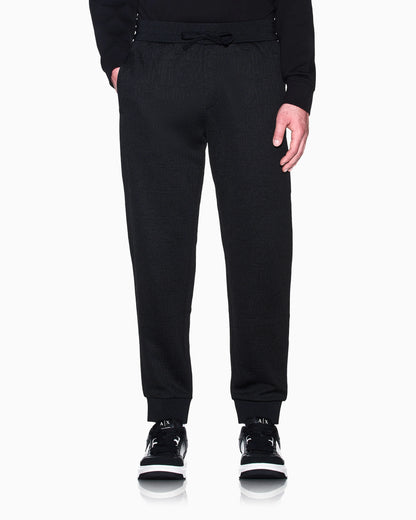 regular fit trousers in stretch jacquard jersey