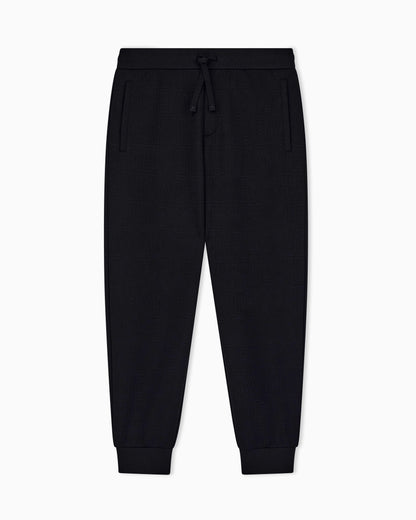 regular fit trousers in stretch jacquard jersey