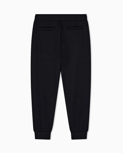regular fit trousers in stretch jacquard jersey
