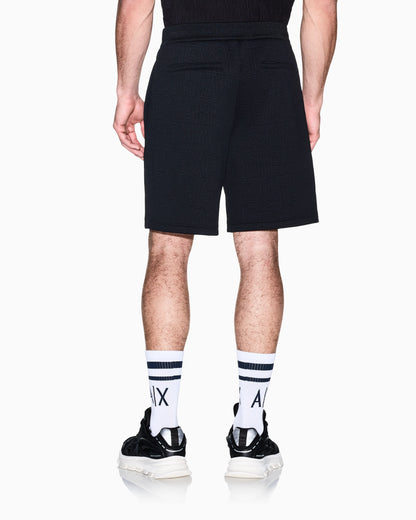 regular fit shorts in stretch jacquard jersey