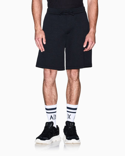 regular fit shorts in stretch jacquard jersey