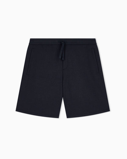 regular fit shorts in stretch jacquard jersey