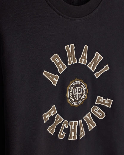sweatshirt in carbonized cotton French terry