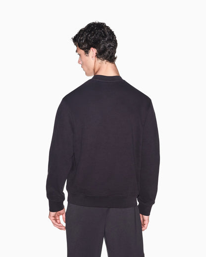 sweatshirt in carbonized cotton French terry