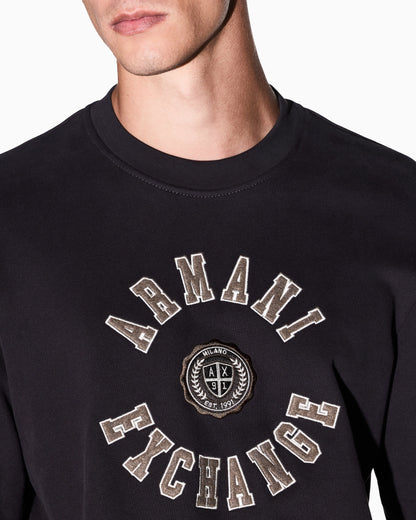 sweatshirt in carbonized cotton French terry