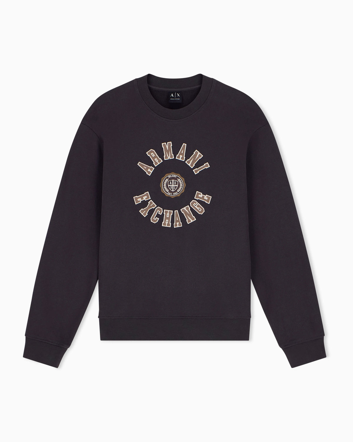 sweatshirt in carbonized cotton French terry