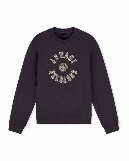 sweatshirt in carbonized cotton French terry