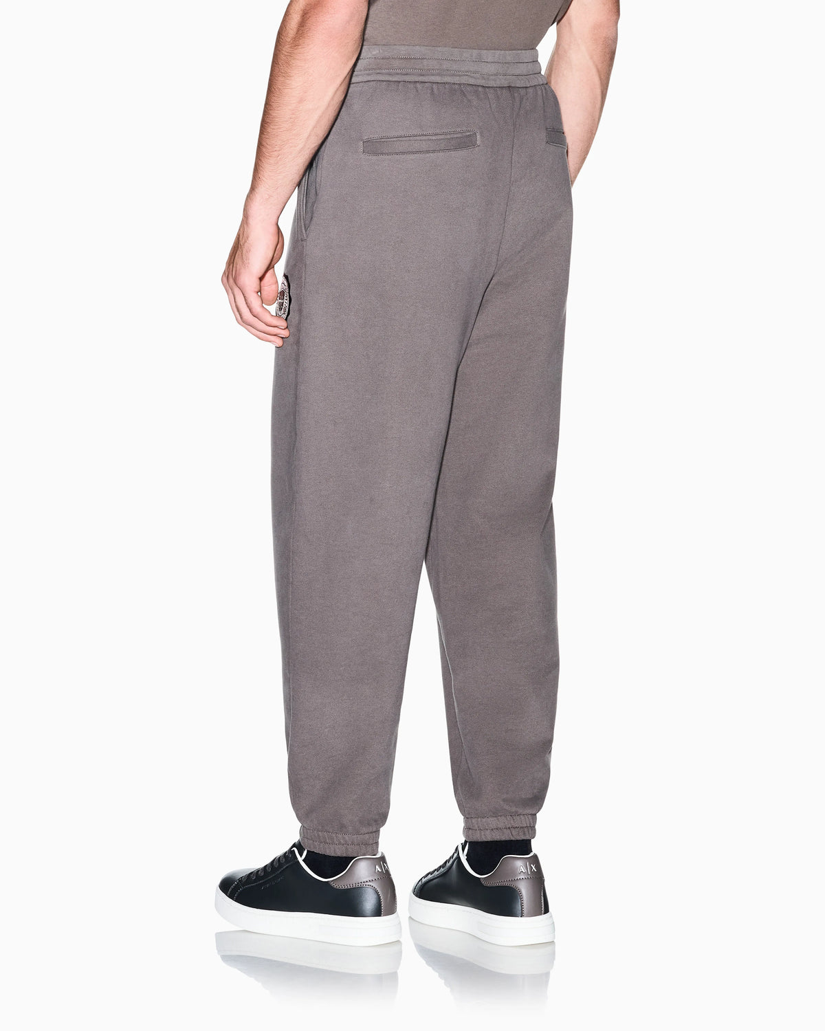regular fit trousers cotton French terry