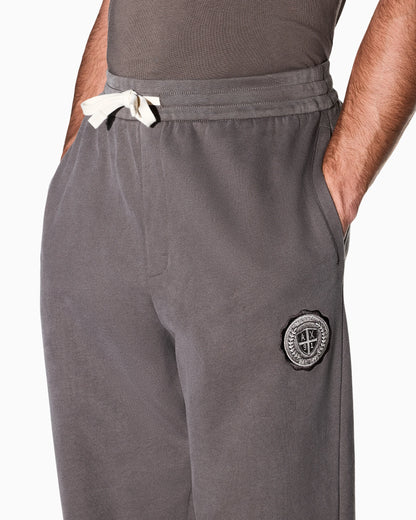 regular fit trousers cotton French terry