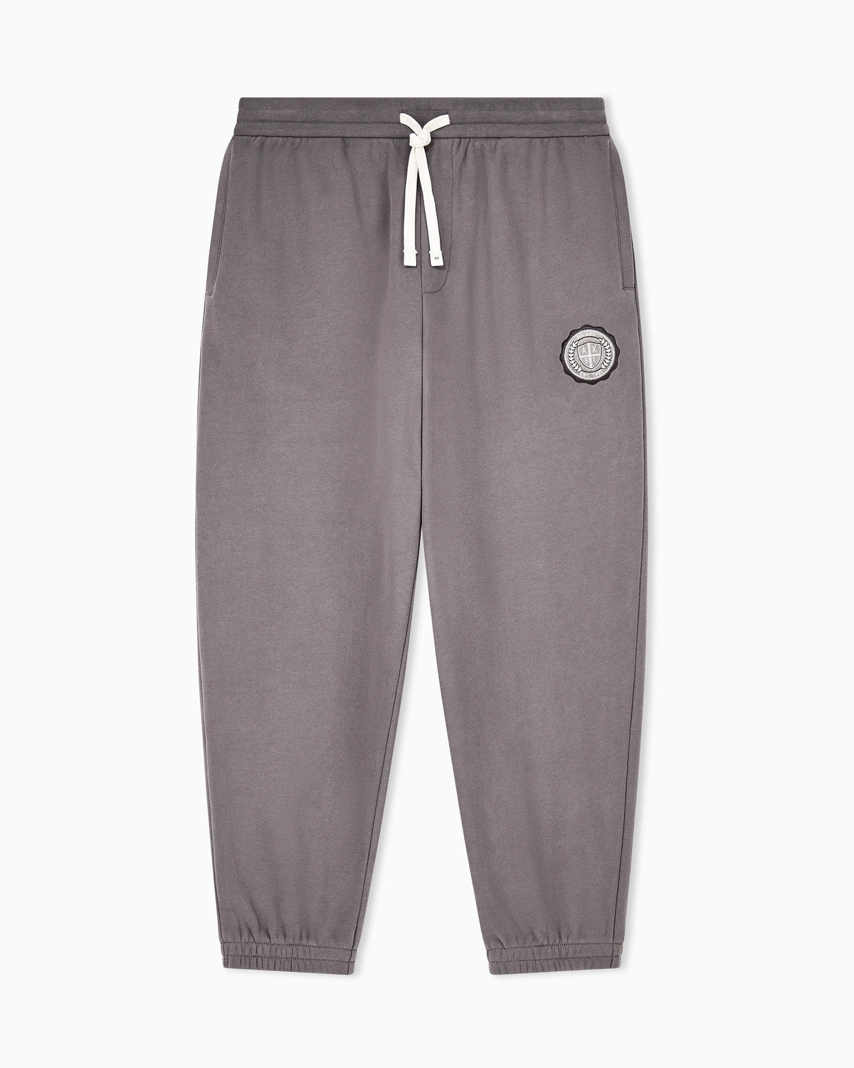 regular fit trousers cotton French terry