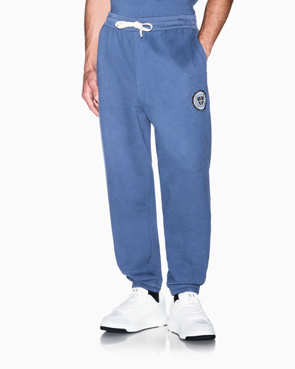 regular fit trousers cotton French terry