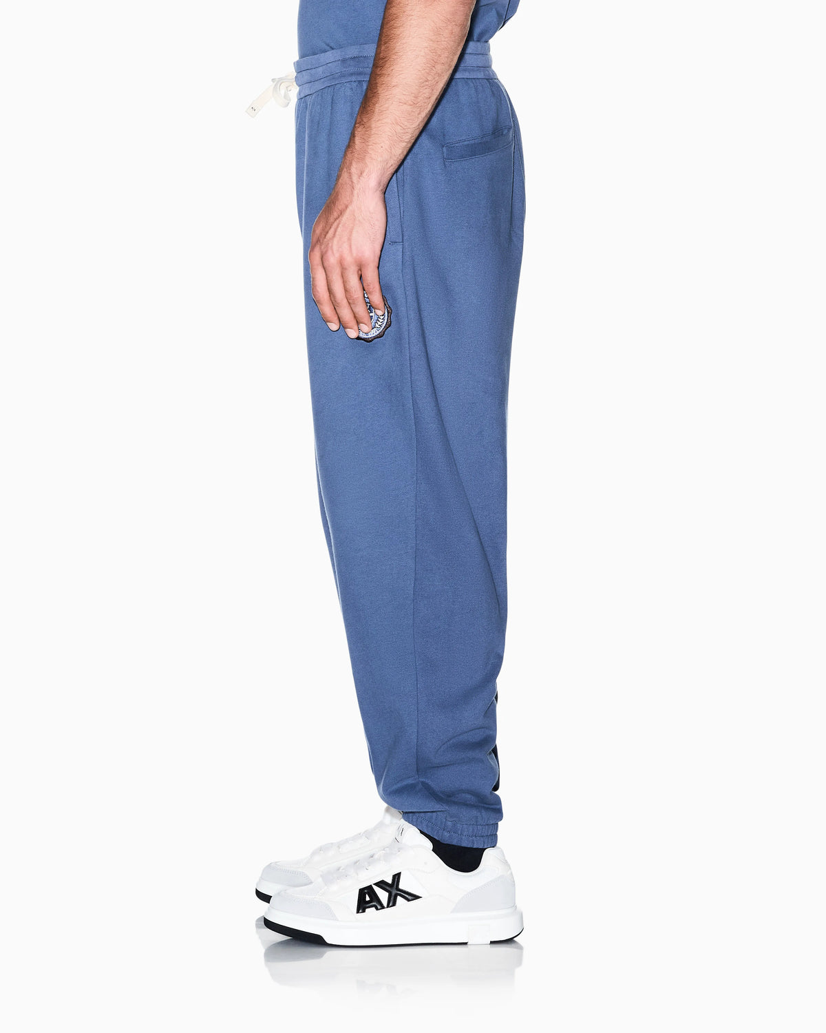regular fit trousers cotton French terry