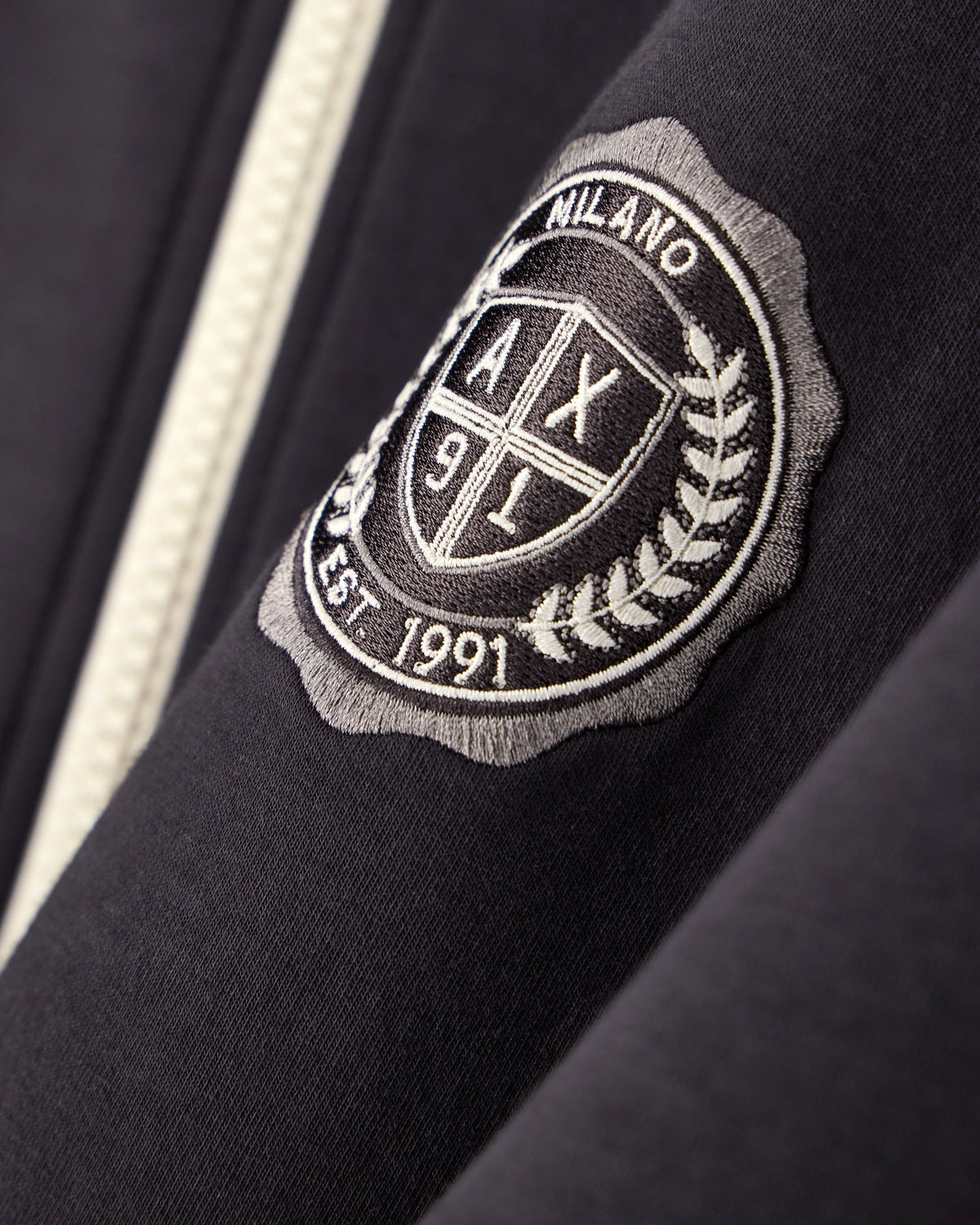 sweatshirt in bonded stretch cotton