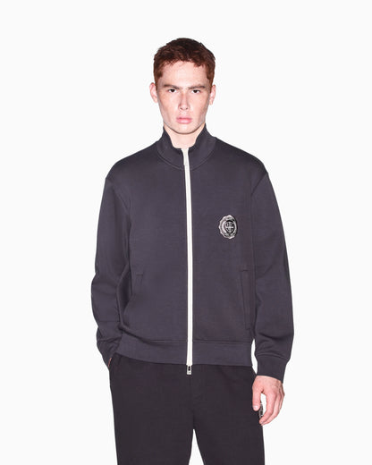 sweatshirt in bonded stretch cotton