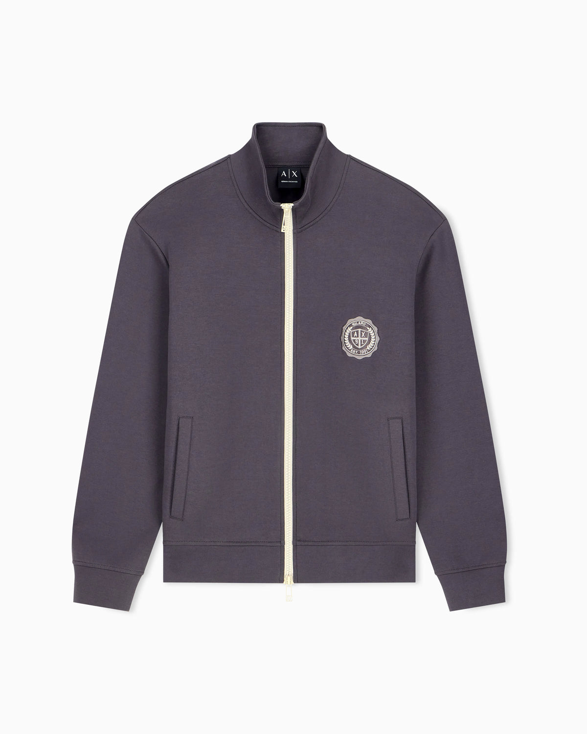 sweatshirt in bonded stretch cotton