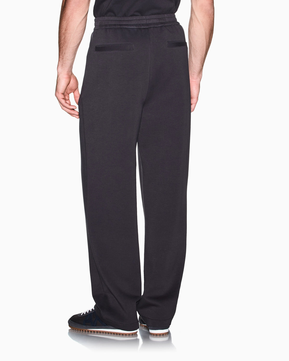 relaxed trouser in stretch cotton jersey