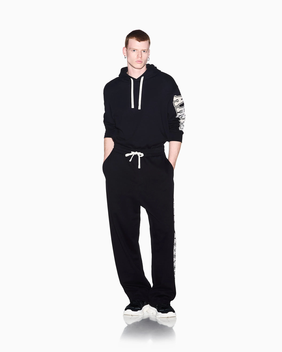 sweatshirt in French terry with ribbed details