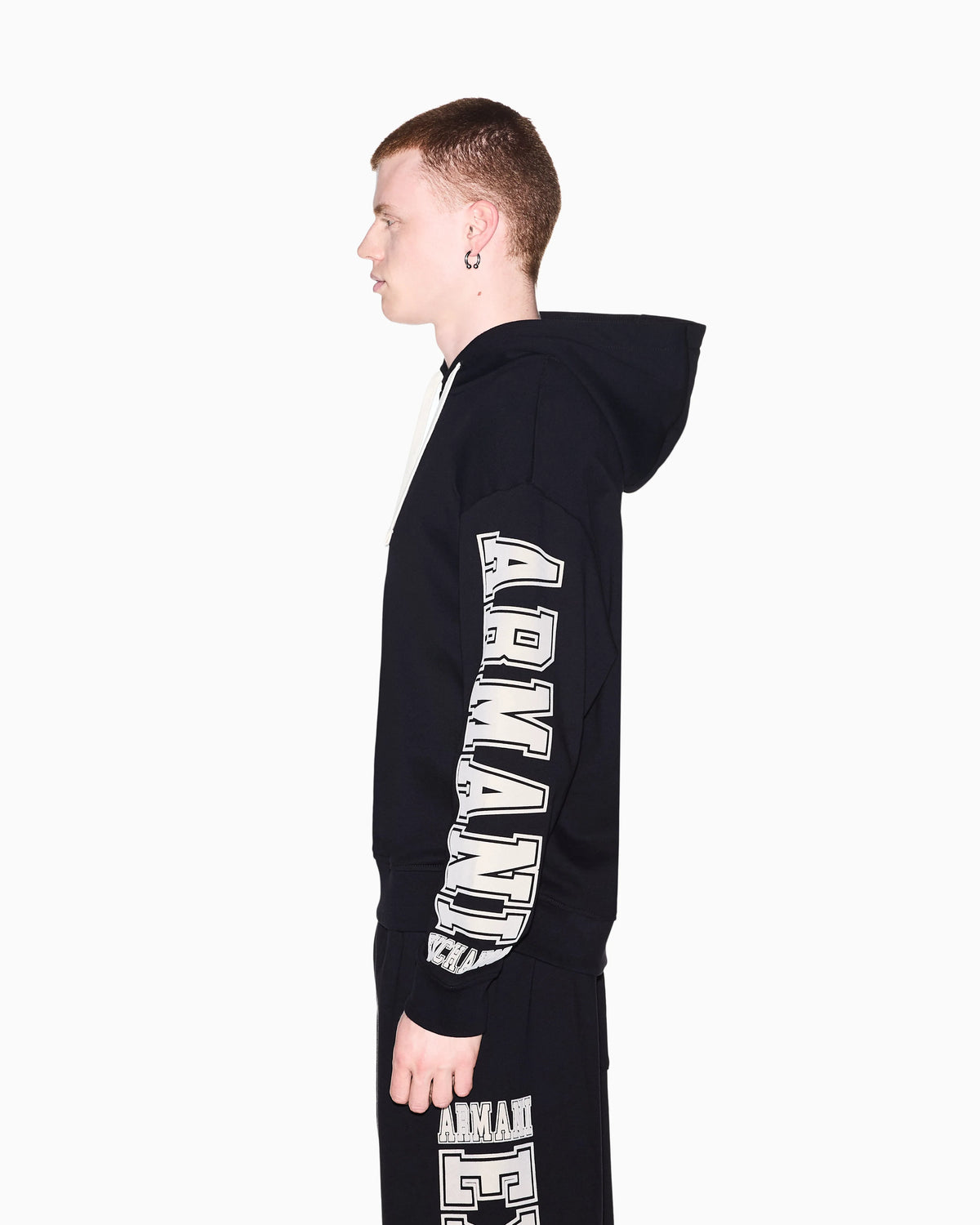 sweatshirt in French terry with ribbed details